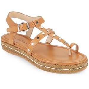 Via Spiga Lada Studded Platforms in Tan Size 6